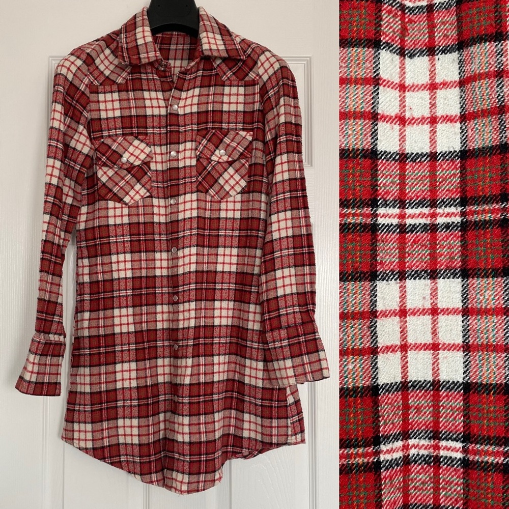 UB | Comfy Long Cotton Flannel Snap Button Up